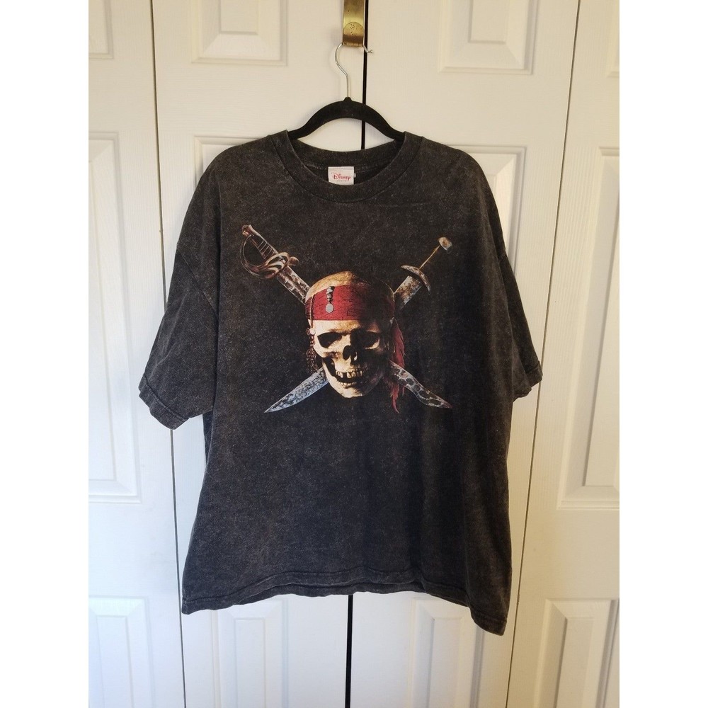 Vintage Disney Pirates of the Caribbean curse of the black pearl tee t Shirt XL